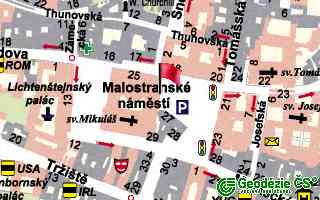 Mapa okolí Malostranského náměstí